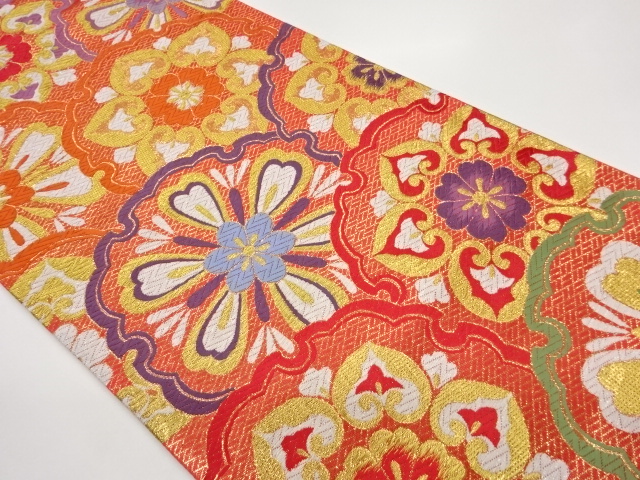 JAPANESE FUKURO OBI / WOVEN FLOWER CREST